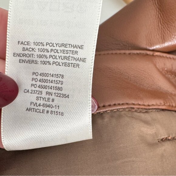 Aritzia Wilfred Melina Pant in Japanese vegan leather congac tan size 6 - Picture 8 of 8